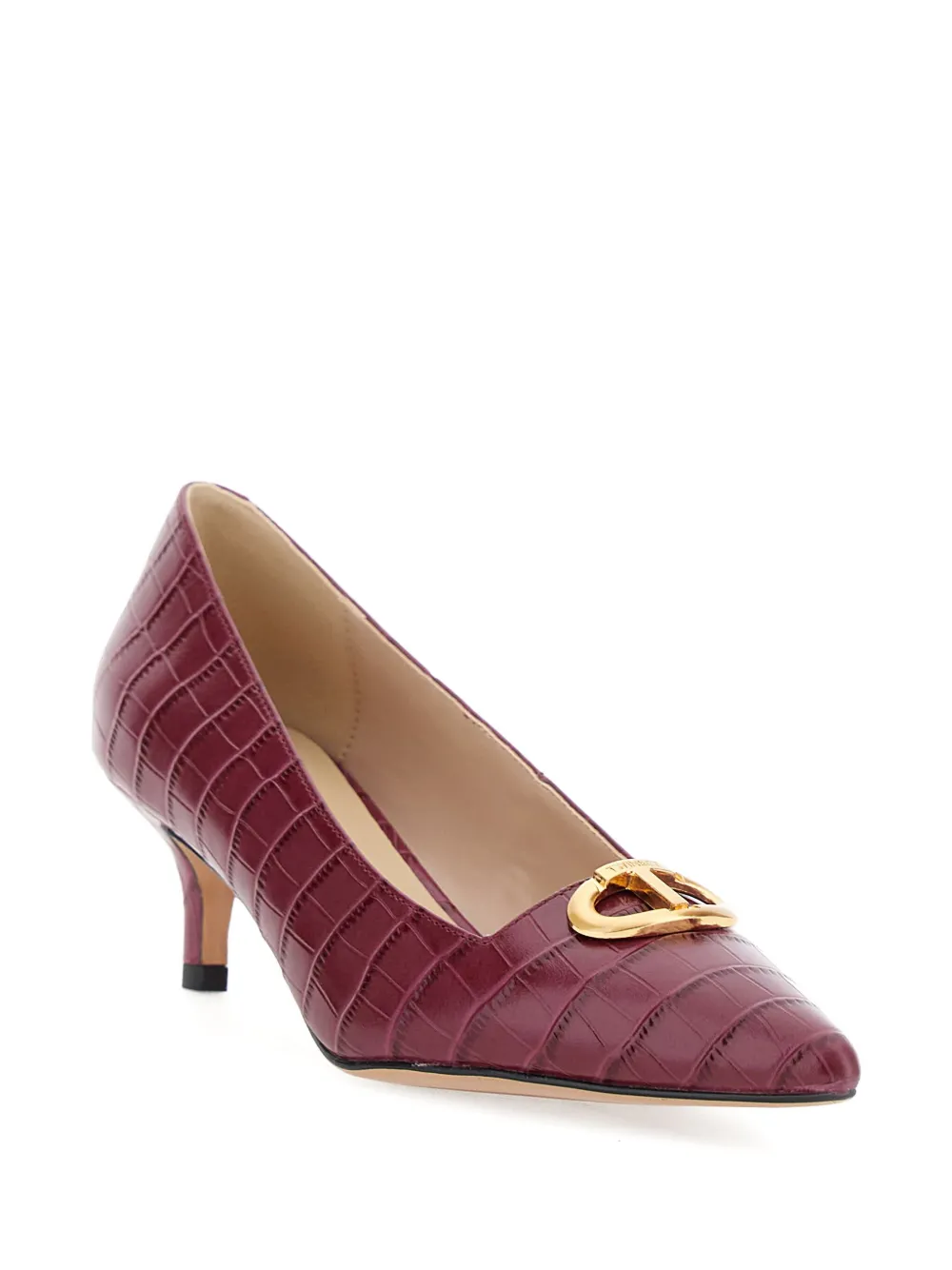 TWINSET 50mm crocodile-effect pumps Red