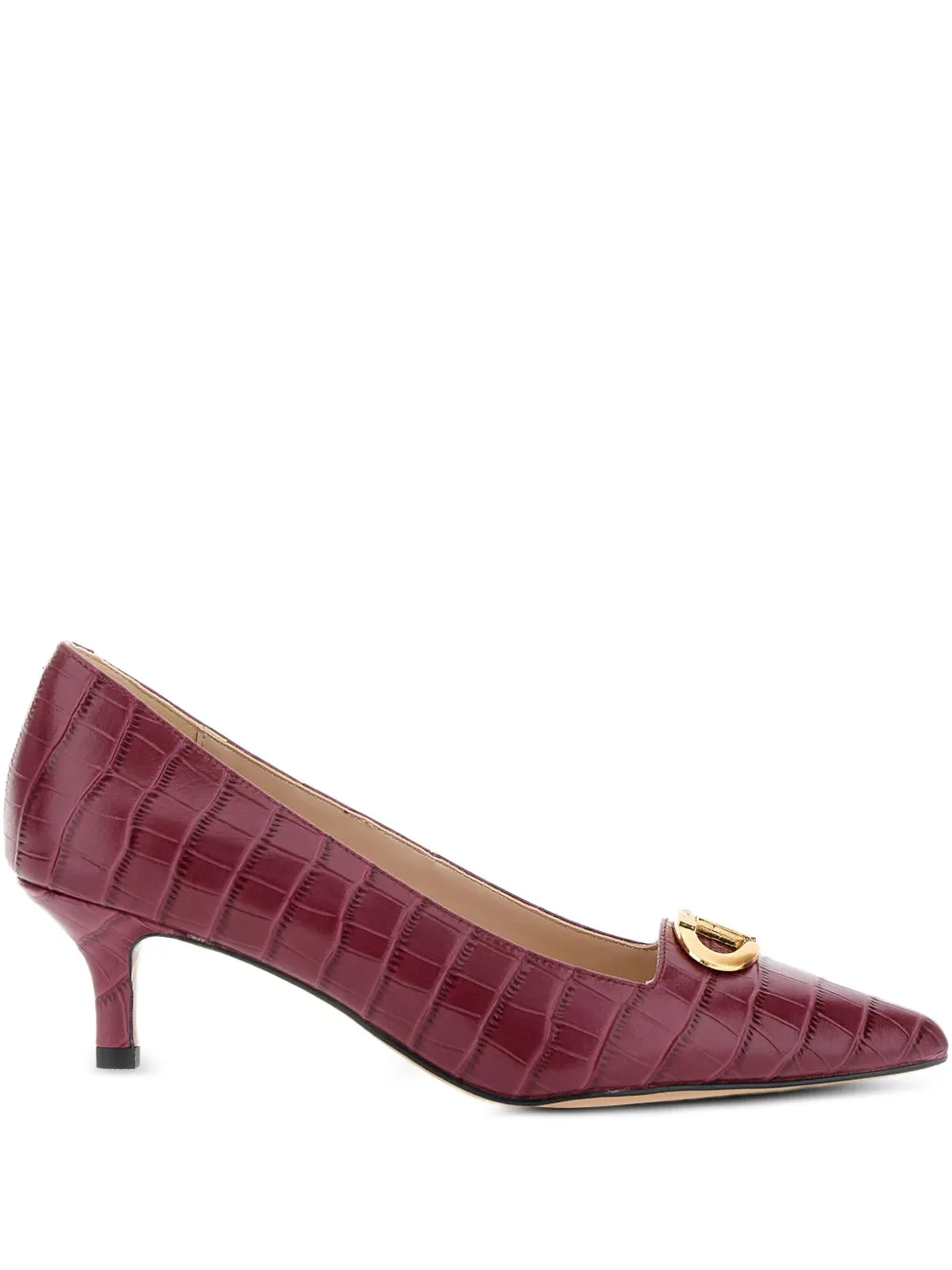 TWINSET 50mm crocodile-effect pumps Red