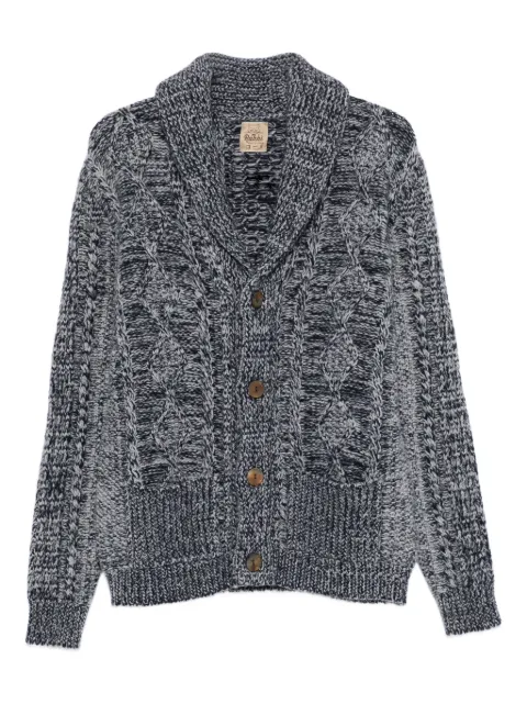 RAKKI cable-knit shawl-collar cardigan