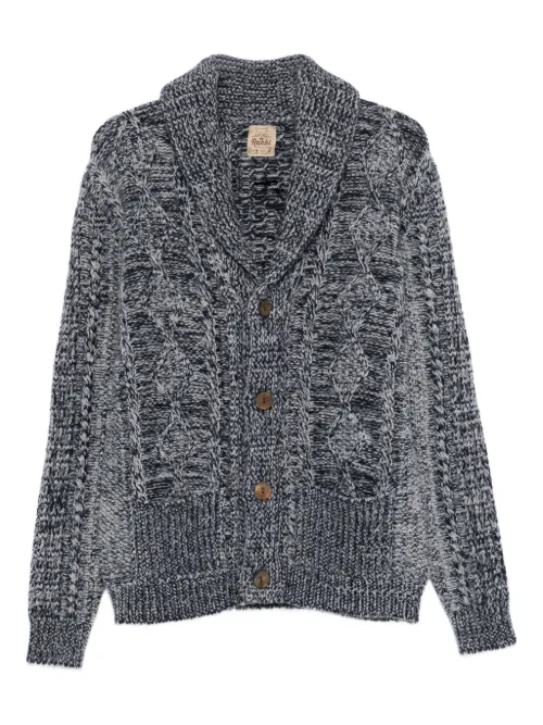Cardigan en maille torsadée à col châle - RAKKI - Modalova