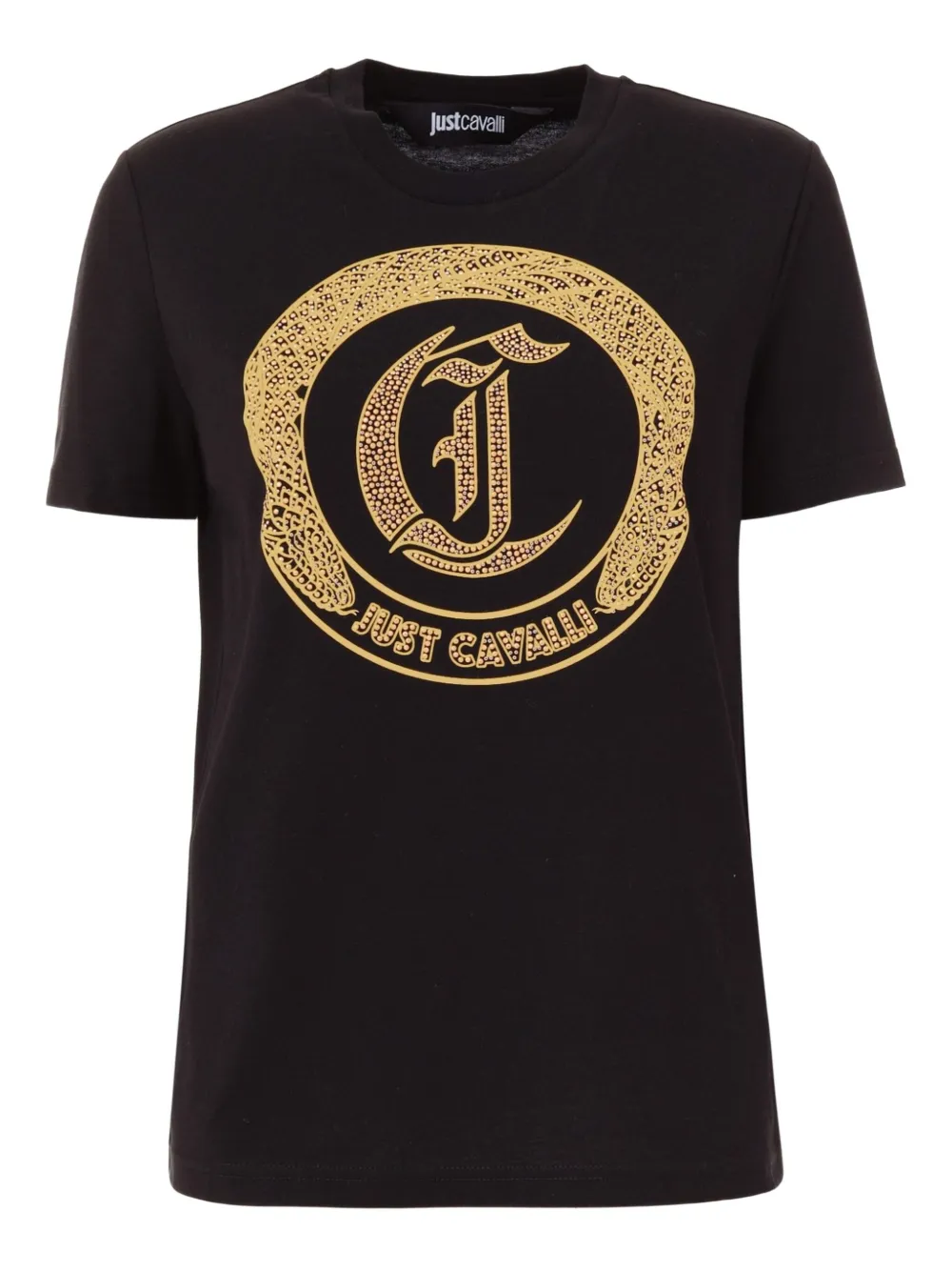Just Cavalli Logo-embellished T-shirt In Black