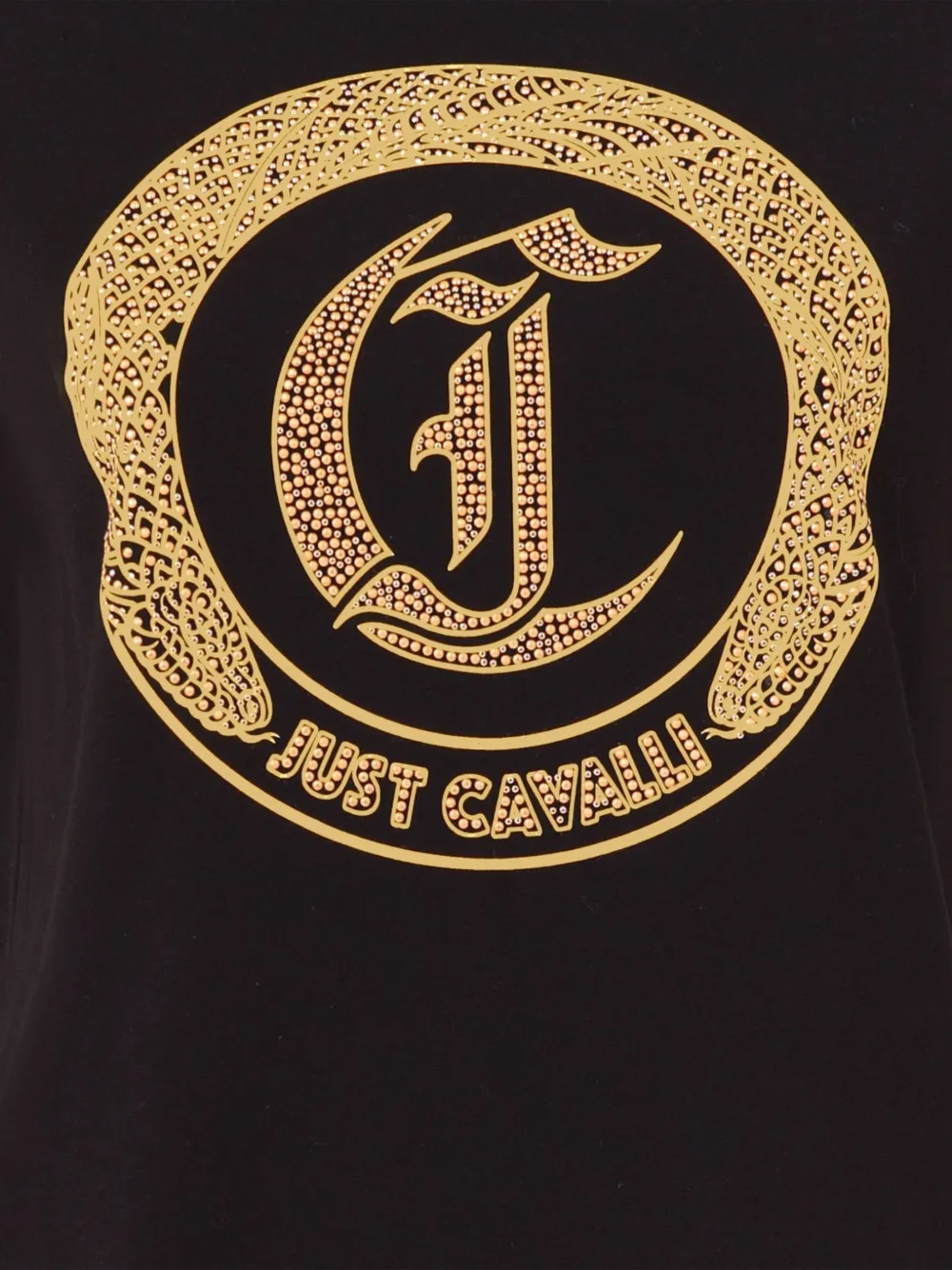Just Cavalli Logo-embellished T-shirt In Black