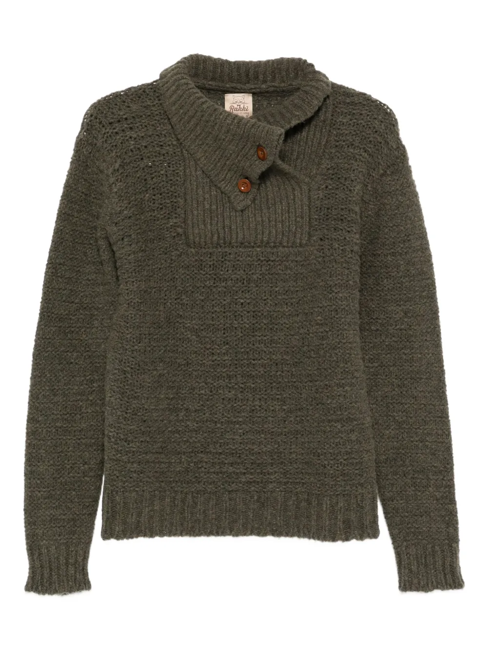RAKKI Johnson button-fastening sweater - グリーン RAKKI Johnson button-fastening sweater - グリーン