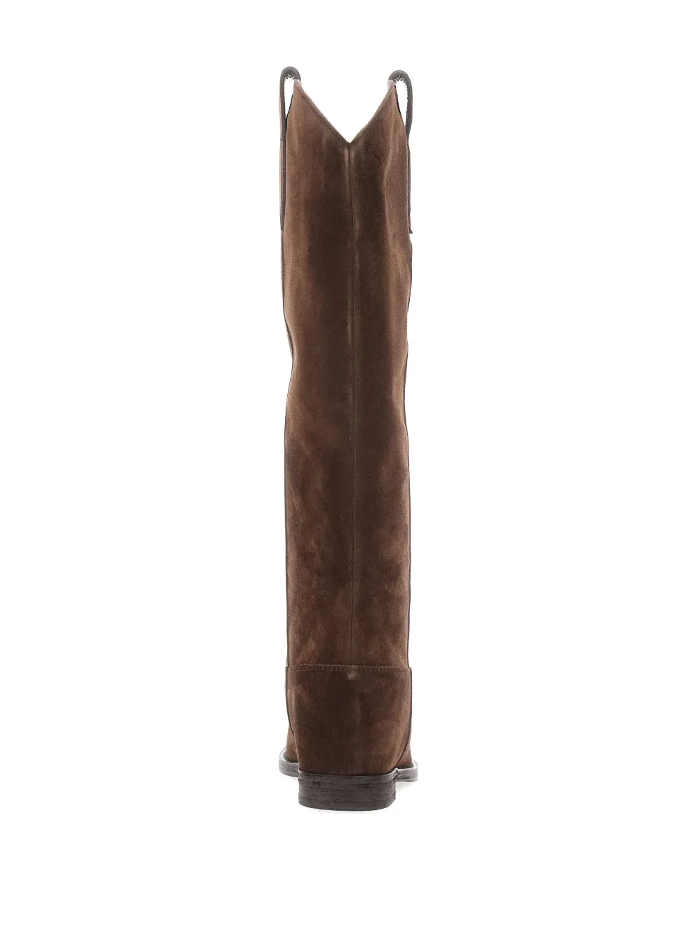 Via Roma 15 stitched suede boots Brown