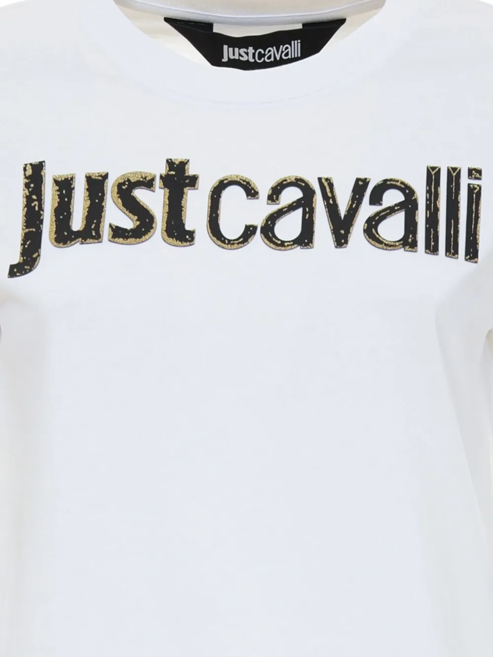 Just Cavalli T-shirt verfraaid met logo Wit