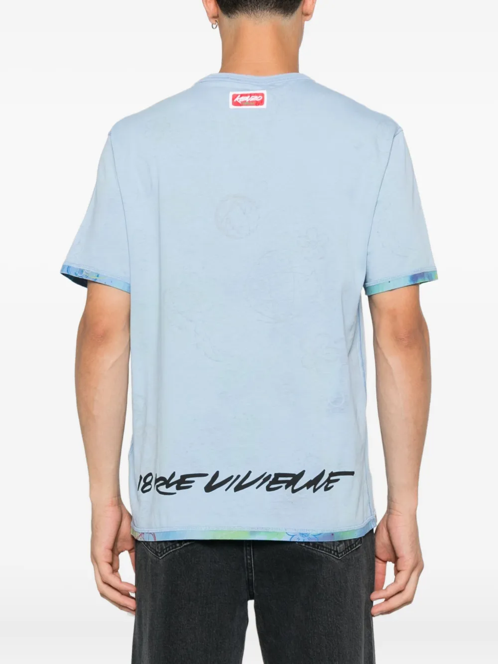 Kenzo x Futura 2000 katoenen T-shirt met logoprint Blauw