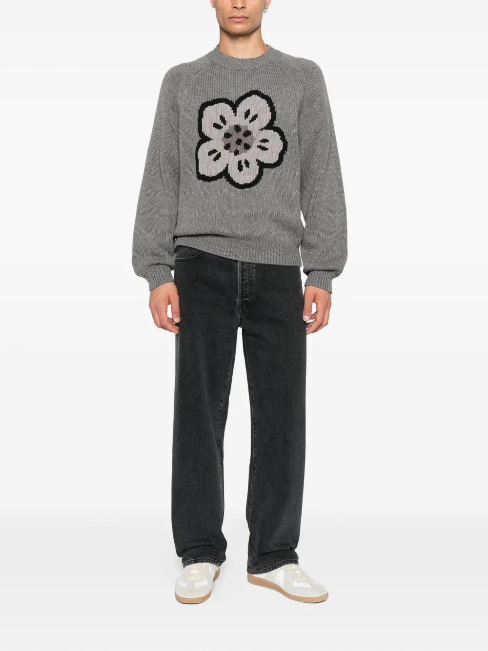 Kenzo Boke Flower trui van katoenblend Grijs