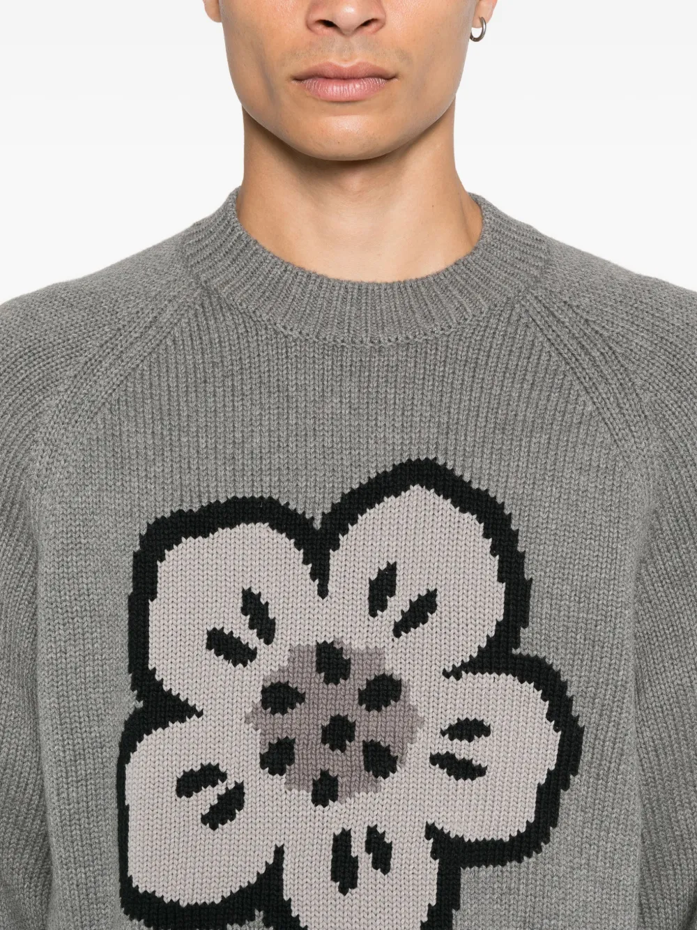 Kenzo Boke Flower trui van katoenblend Grijs