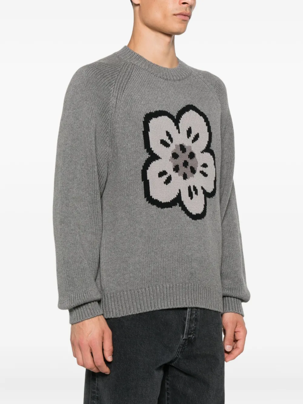 Kenzo Boke Flower trui van katoenblend Grijs