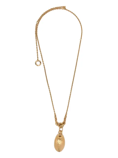 Chloé hammered-oval necklace