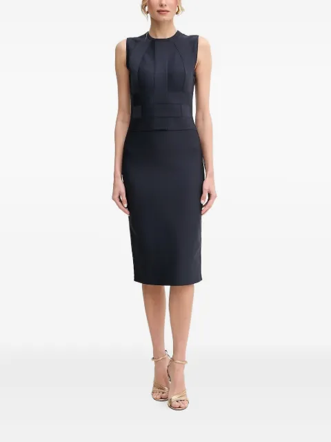 Hervé Léger panelled sleeveless midi day dress