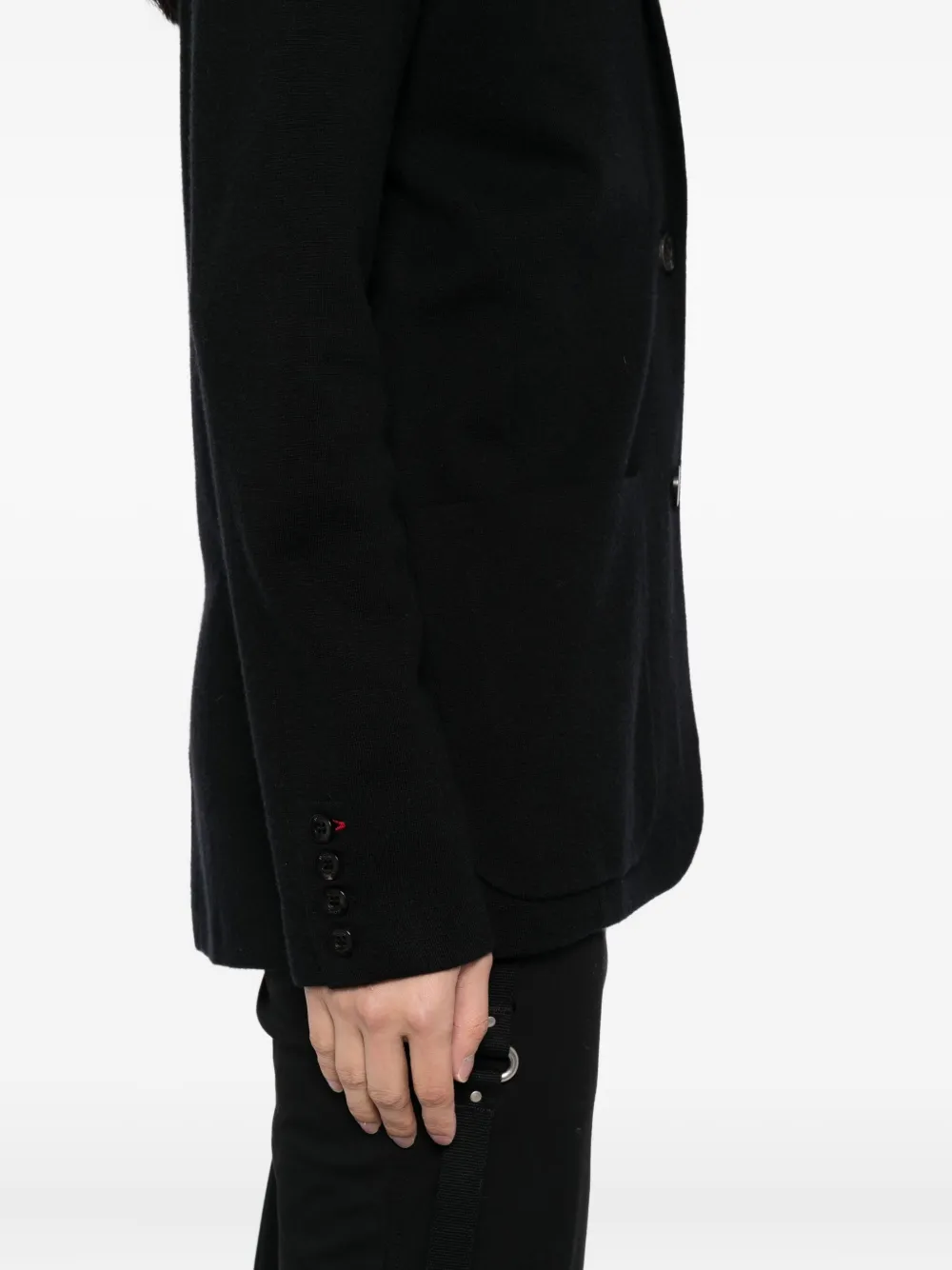 N.Peal Blazer met enkele rij knopen Zwart