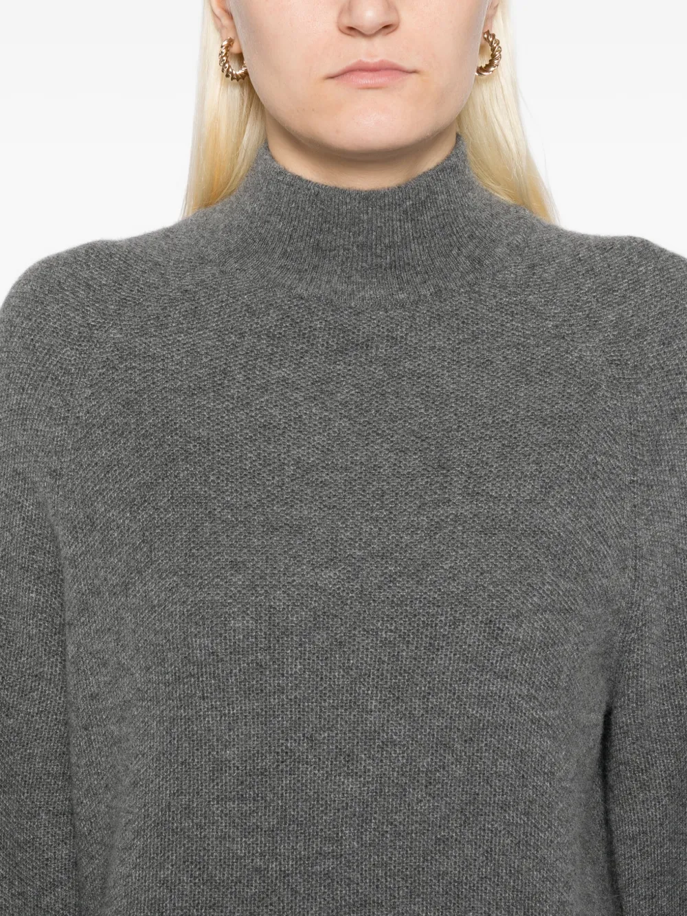 N.Peal Honeycomb gebreide trui Grijs