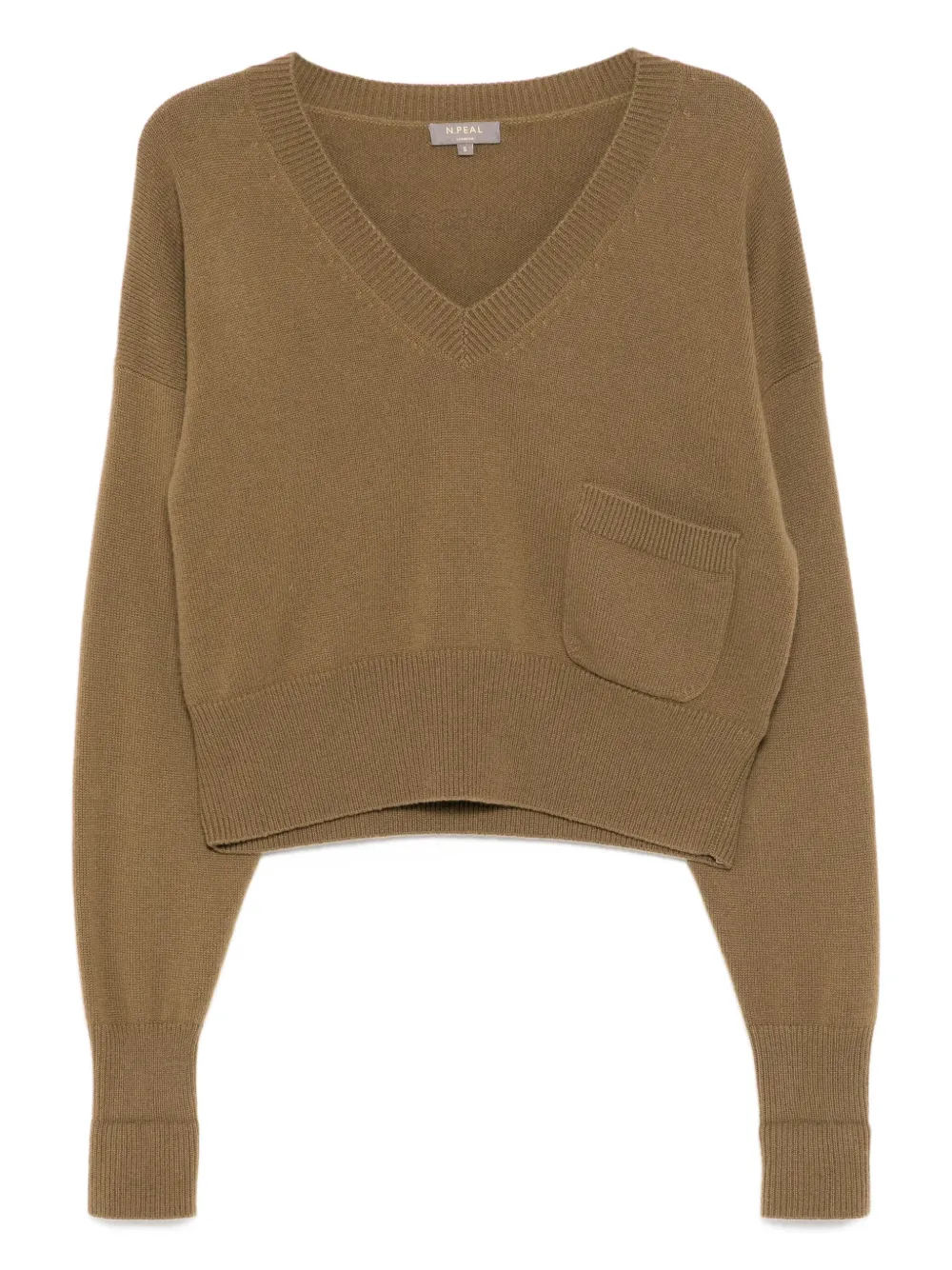 cropped V-neck sweater