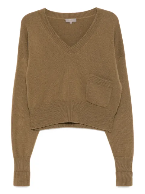 N.Peal cropped V-neck sweater