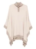 N.Peal contrast-border cape - Neutrals
