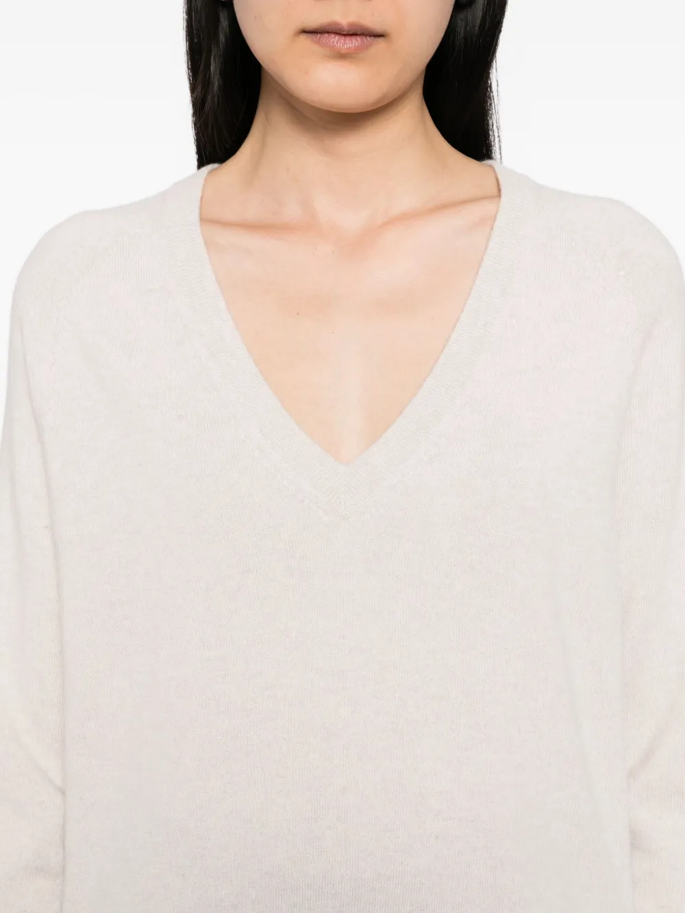 N.Peal Trui met V-hals Beige