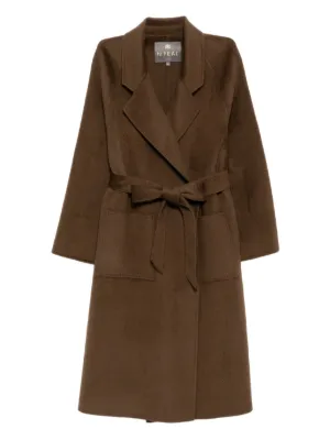 Loro Piana ダブルブレスト シルクコート | ブラウン | FARFETCH JP