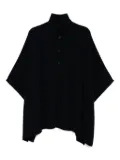 N.Peal buttoned-up cape - Blue