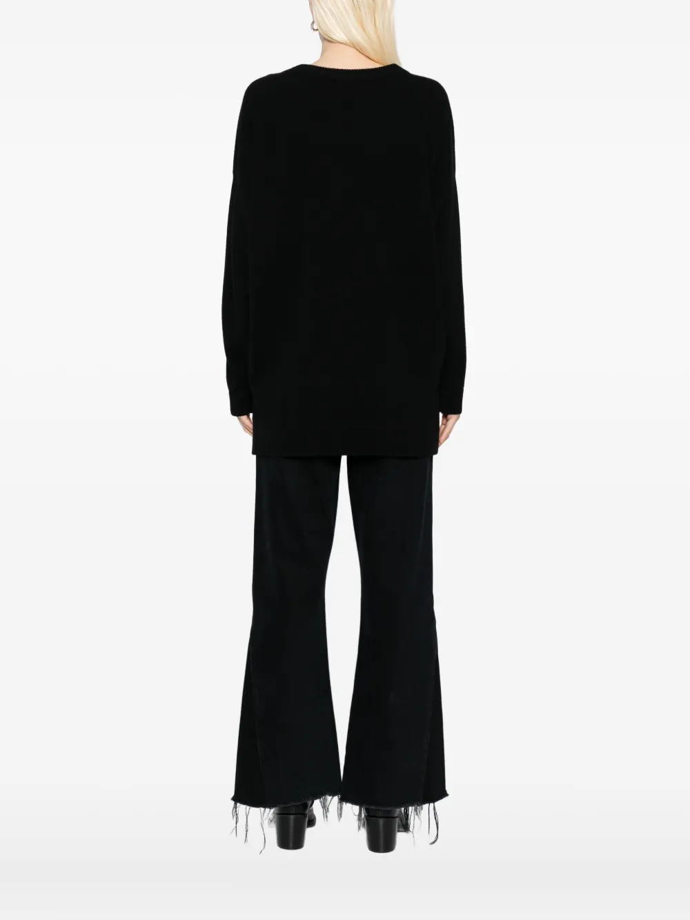 N.Peal Trui met V-hals Zwart