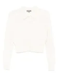 N.Peal Thea Collared cardigan - White