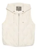 N.Peal Padded hood gillet - White