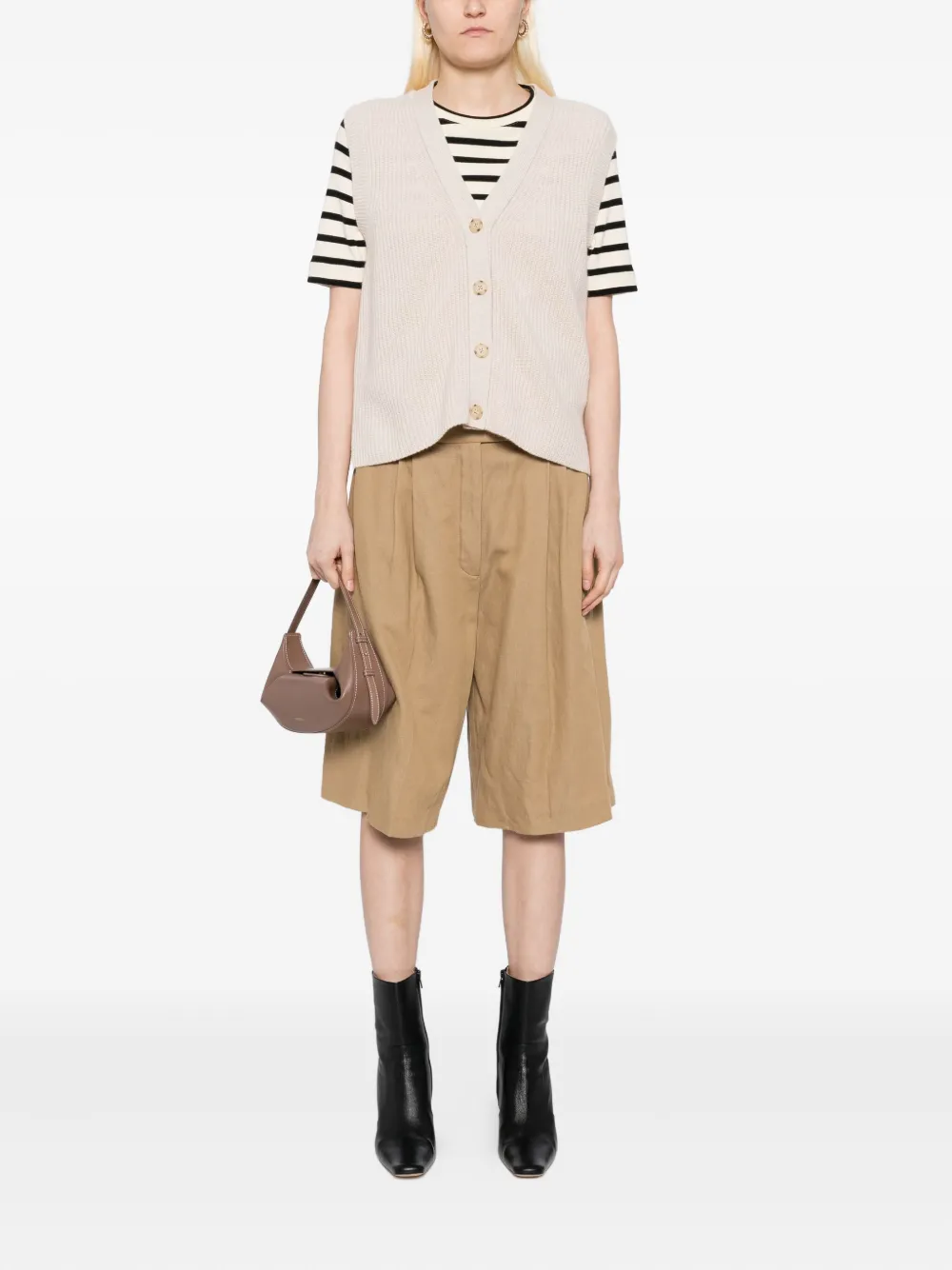 N.Peal Spencer met V-hals Beige