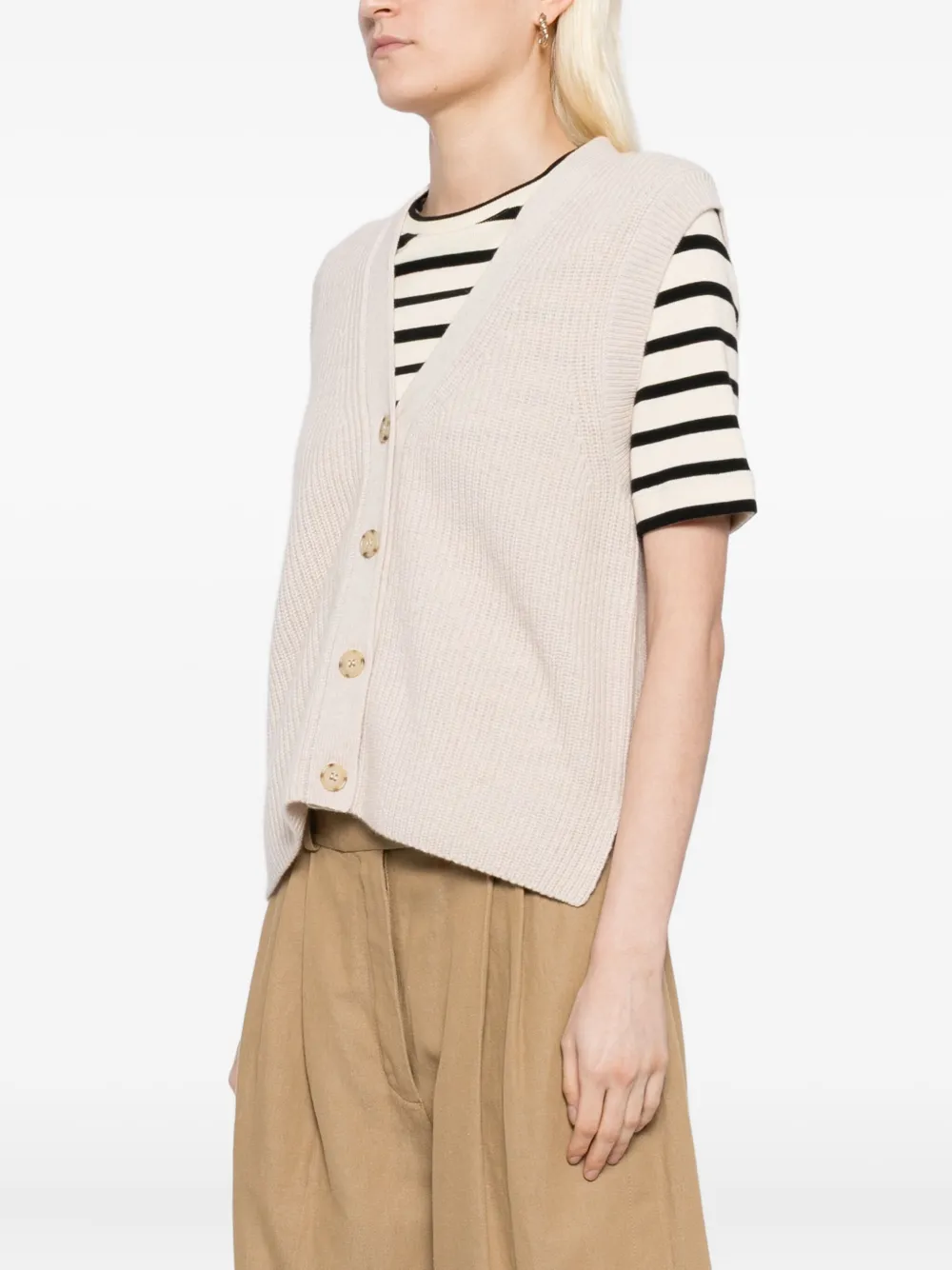 N.Peal Spencer met V-hals Beige