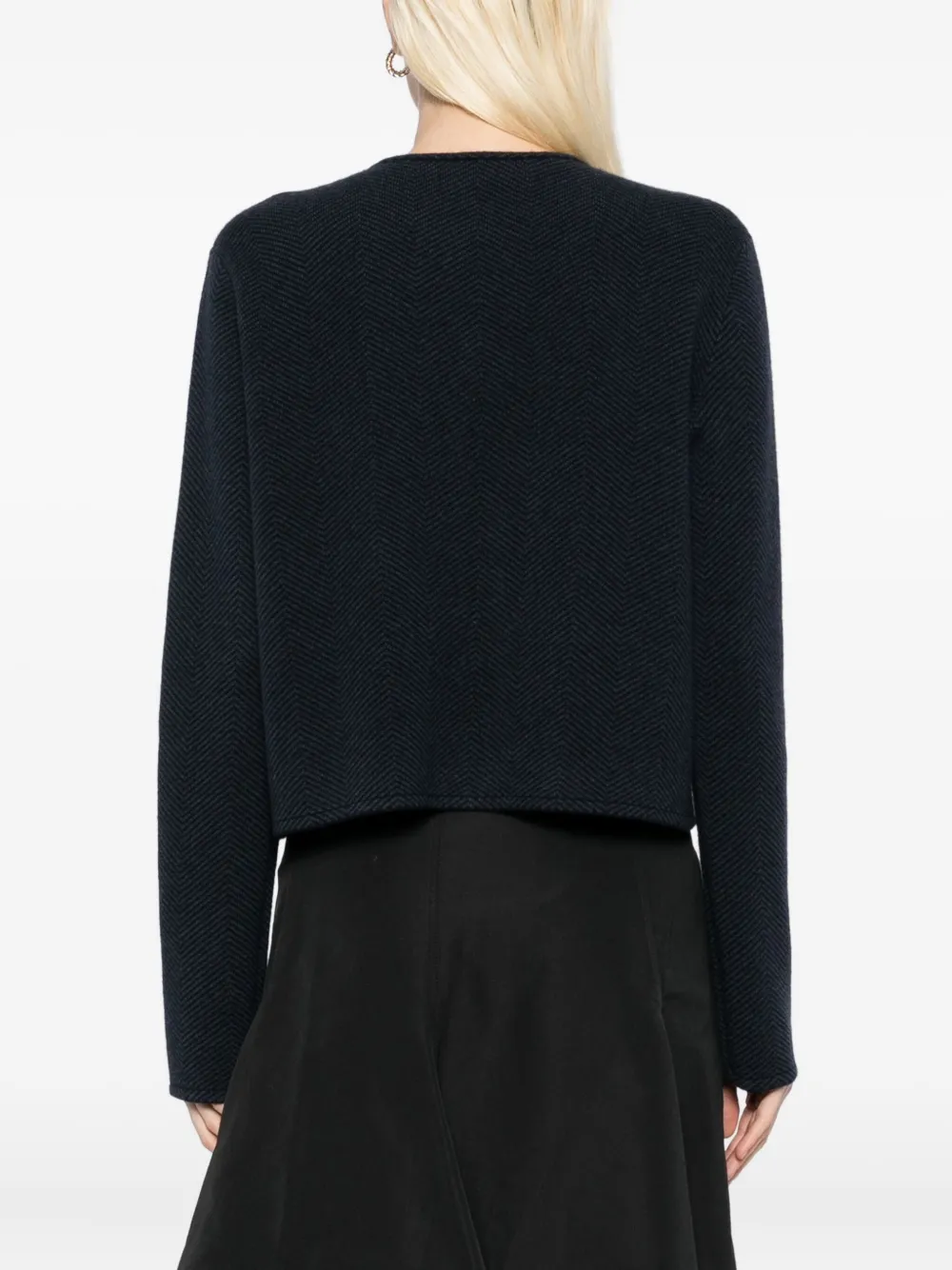 N.Peal Jack met jacquard Blauw