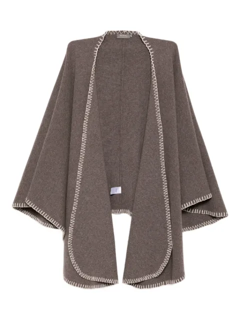 N.Peal Milano Stitch Trim cape