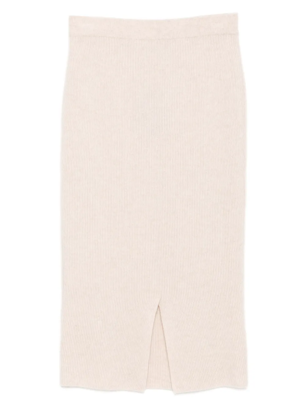 N.Peal Ribgebreide rok Beige