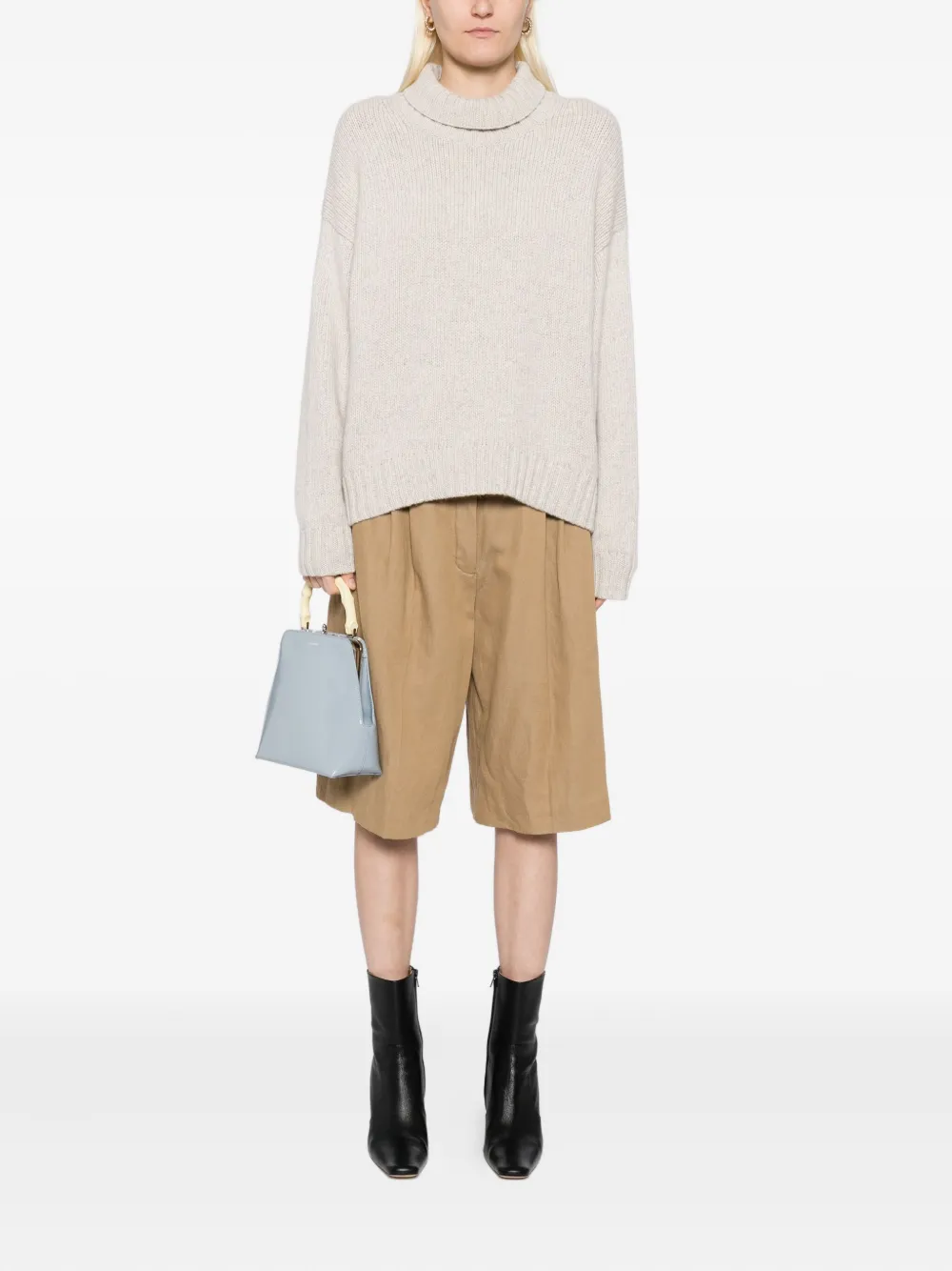N.Peal chunky funnel neck sweater | Knitted Sweaters | Image 2