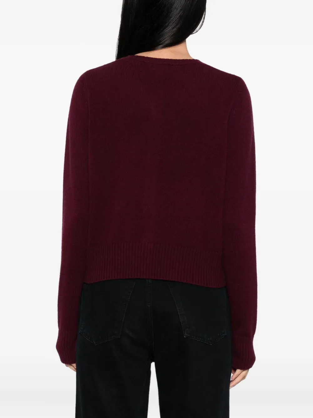 N.Peal Grofgebreid vest Rood