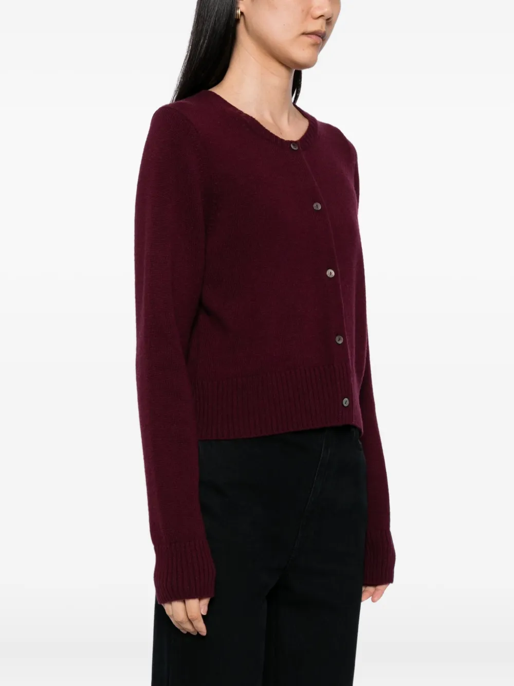 N.Peal Grofgebreid vest Rood