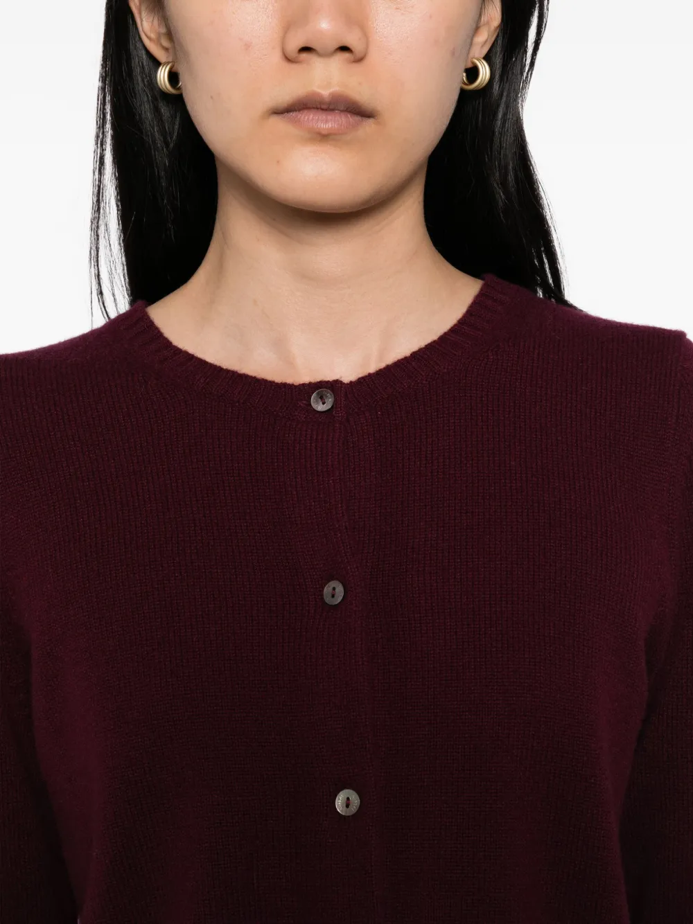 N.Peal Grofgebreid vest Rood