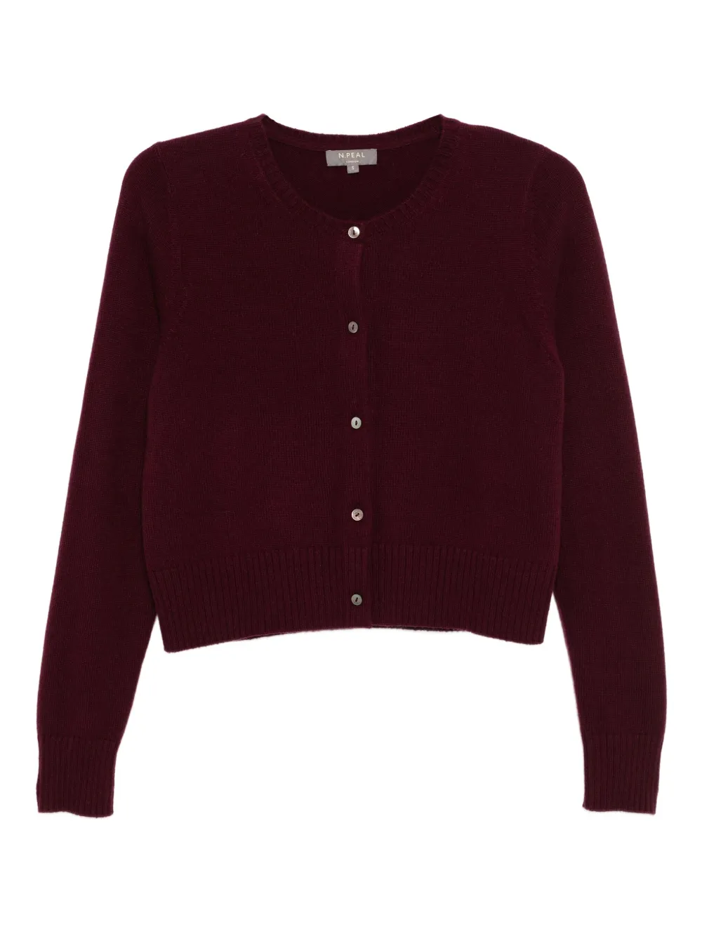 N.Peal Grofgebreid vest Rood