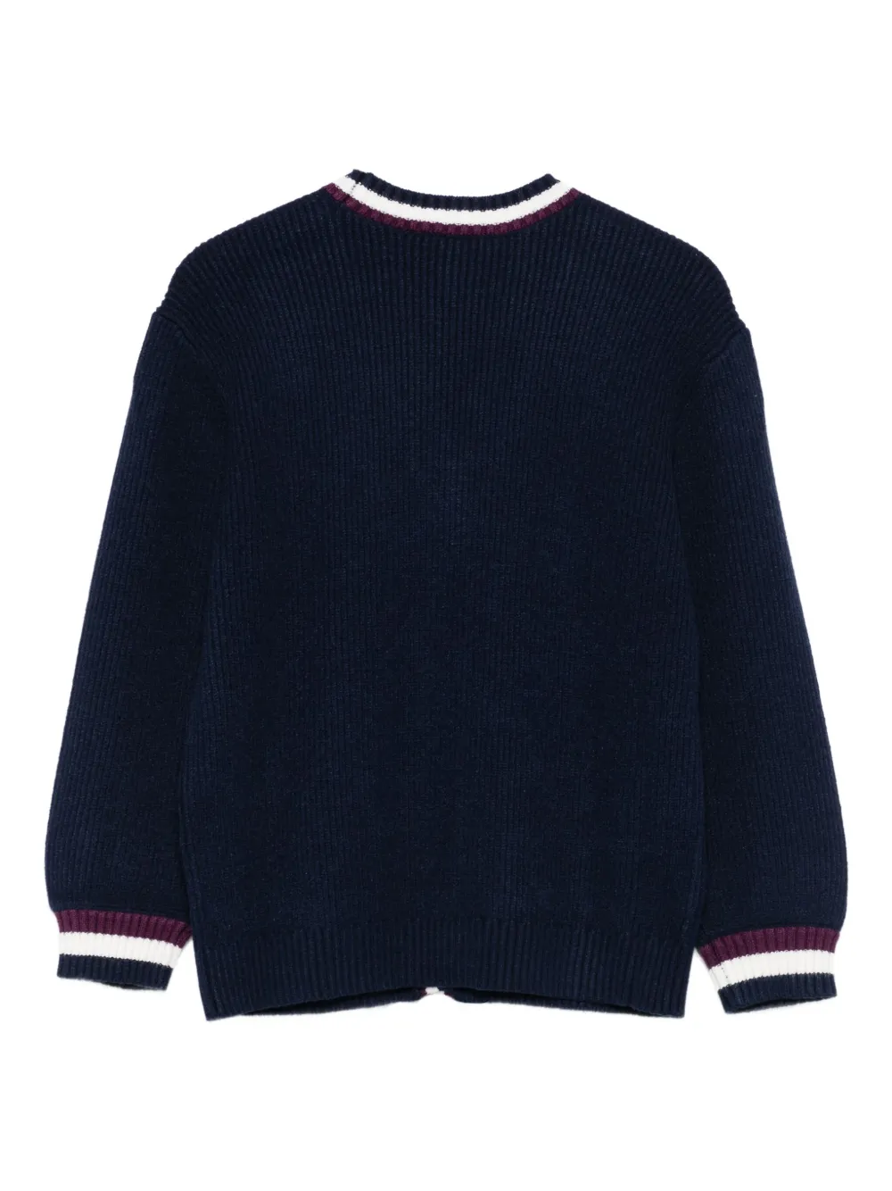 TWINSET Kids Geribbeld vest met V-hals Blauw