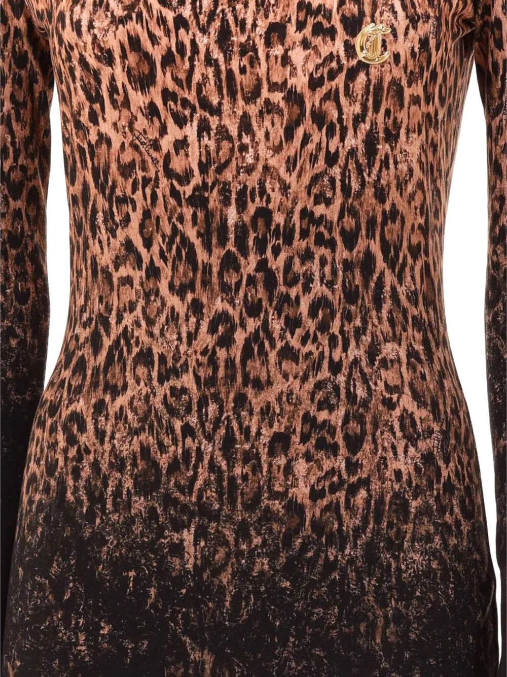Just Cavalli Mini-jurk met luipaardprint en kleurverloop Beige