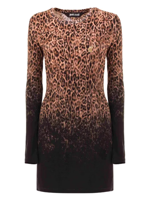 Just Cavalli leopard-print ombre mini dress