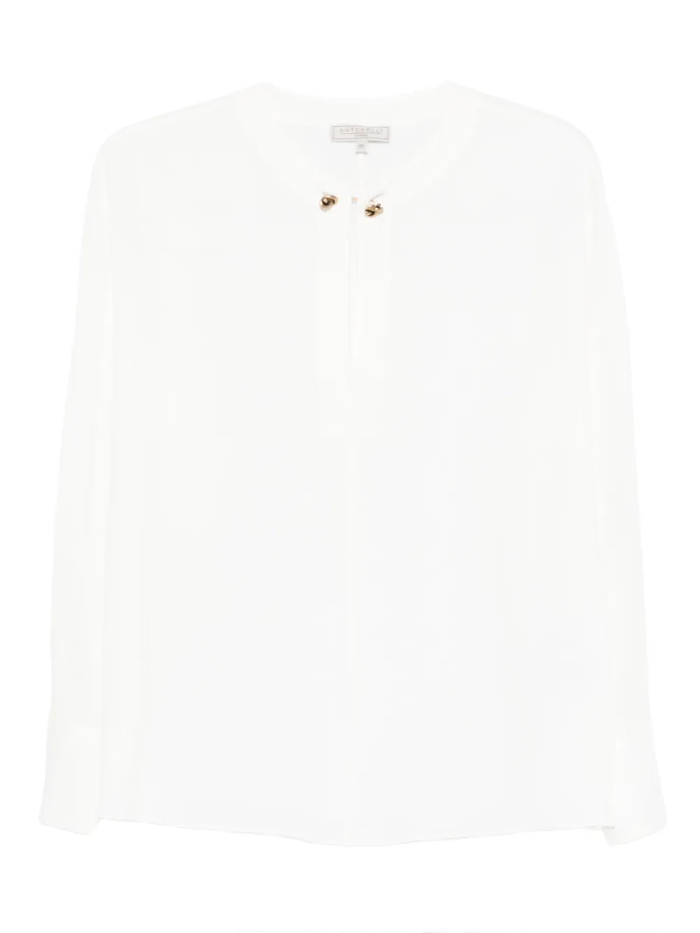 Antonelli button-detailed long-sleeve tunic top - ホワイト Antonelli button-detailed long-sleeve tunic top - ホワイト