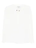 Antonelli button-detailed long-sleeve tunic top - White