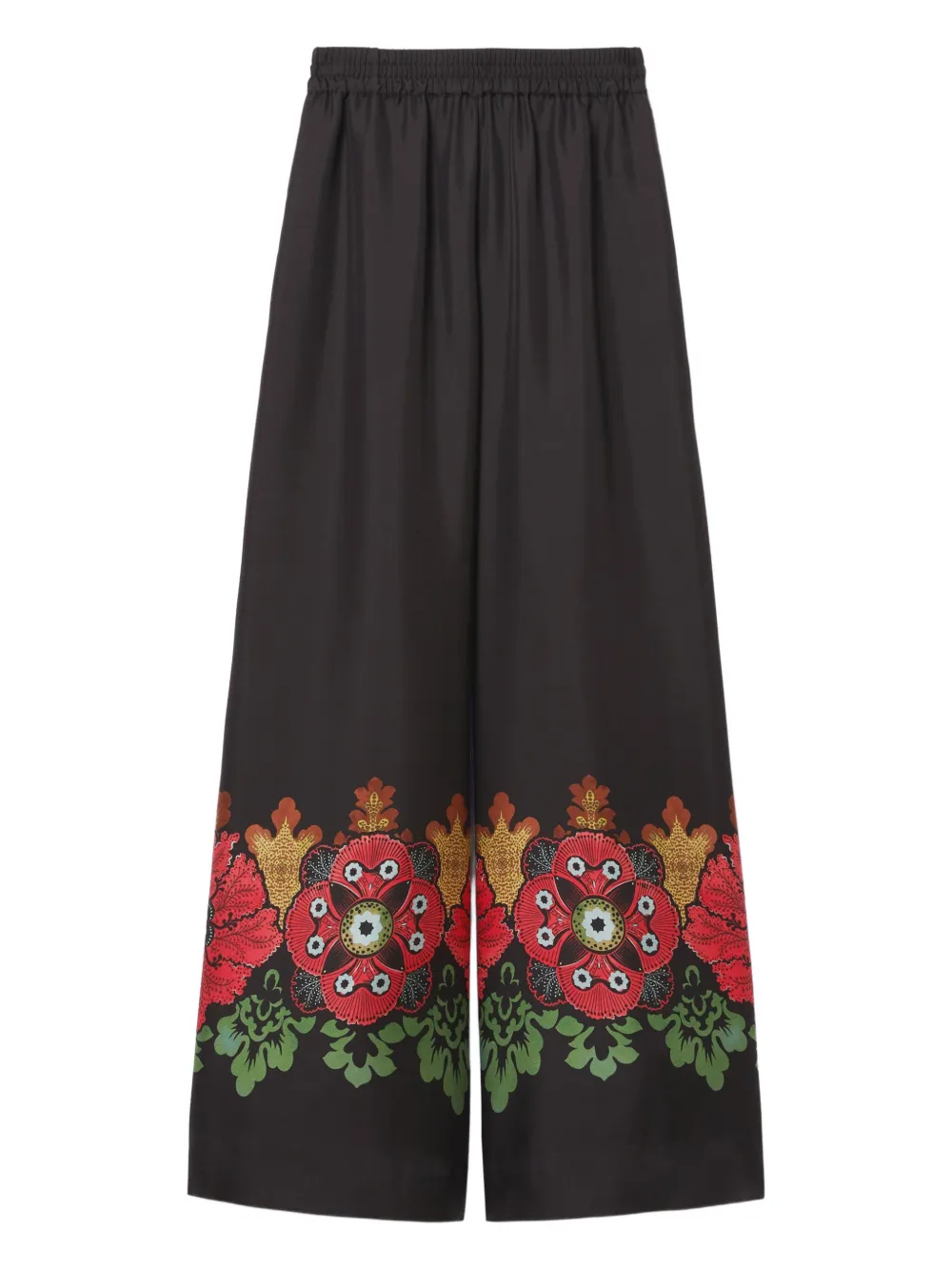 La DoubleJ floral-print palazzo pants | Black | Image 1