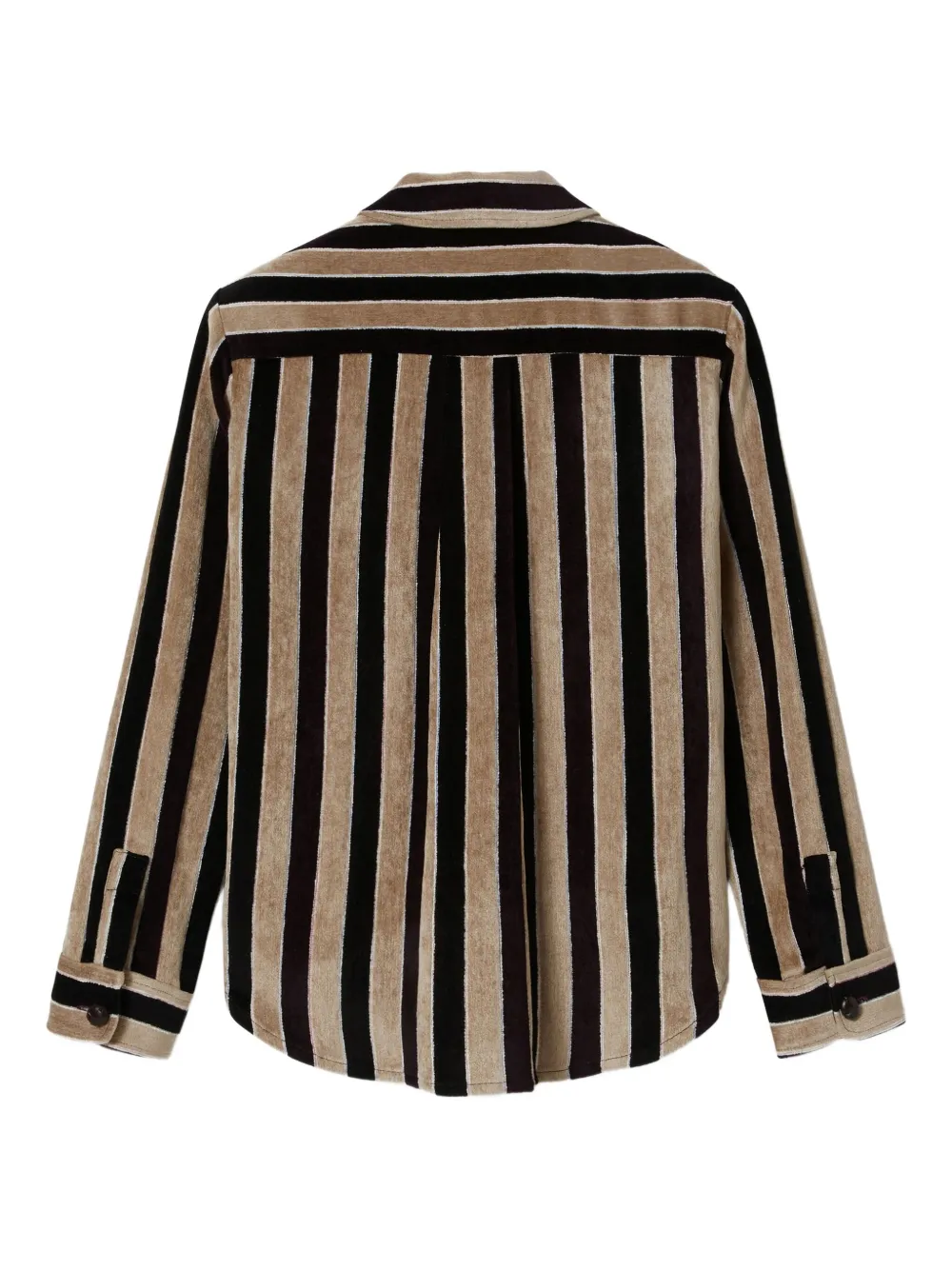 La DoubleJ Gestreept jack met borstzak Zwart