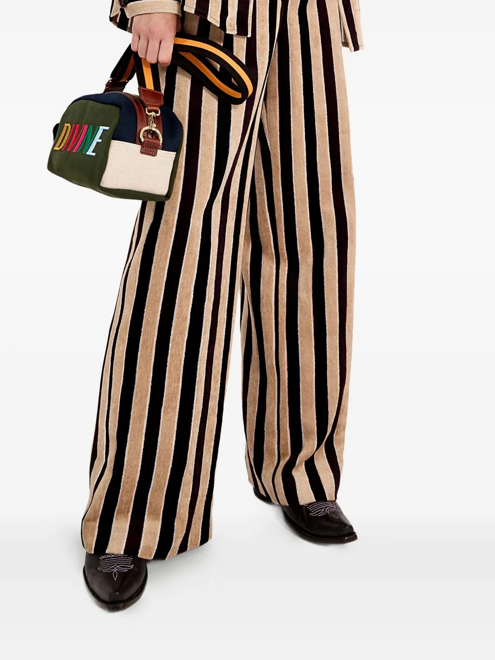 La DoubleJ striped-pattern chest-pocket jacket | Fitted Jackets | Image 2