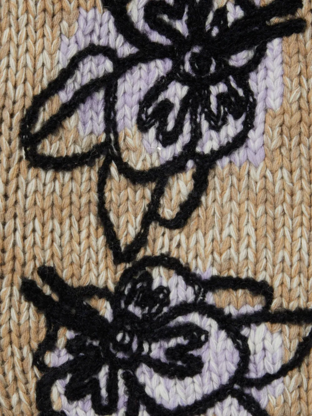 La Doublej Floral-embroidered Cardigan In Neutral