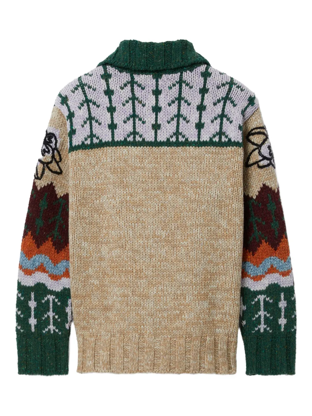 La Doublej Floral-embroidered Cardigan In Neutral