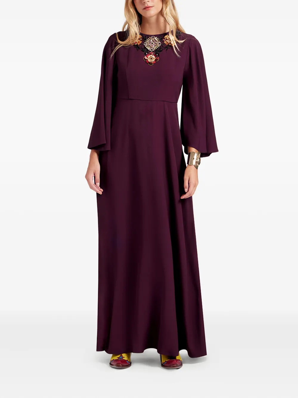 La DoubleJ Sorella maxi-jurk met klokmouwen - Rood