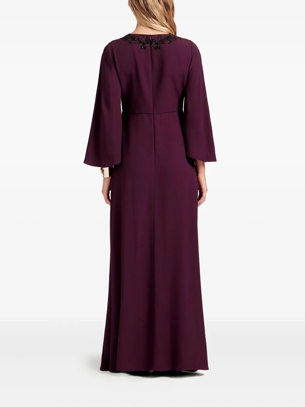 La Doublej Sorella Bell-sleeve Maxi Dress In Purple