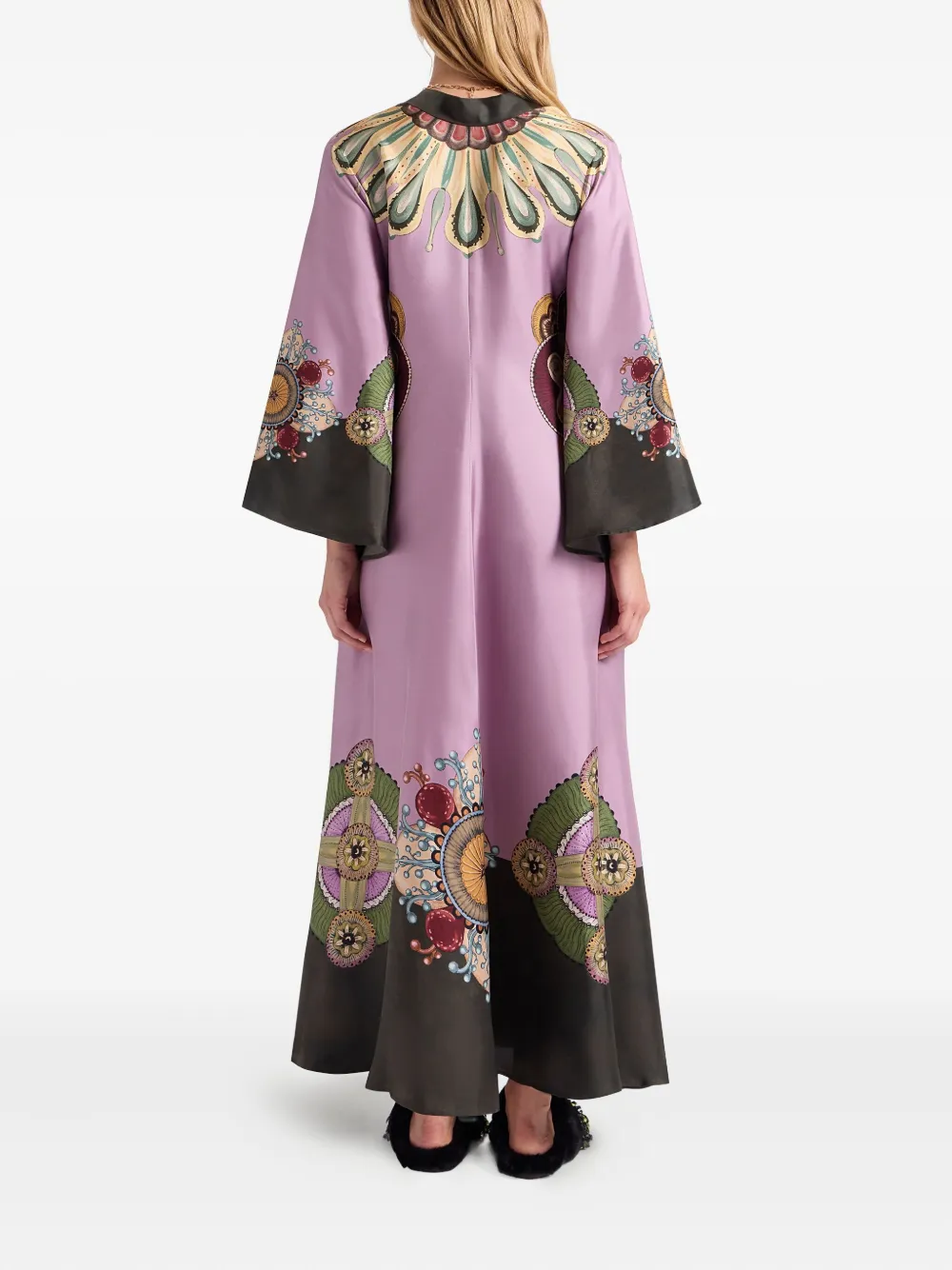 La DoubleJ Maxi-jurk met klokmouwen Roze