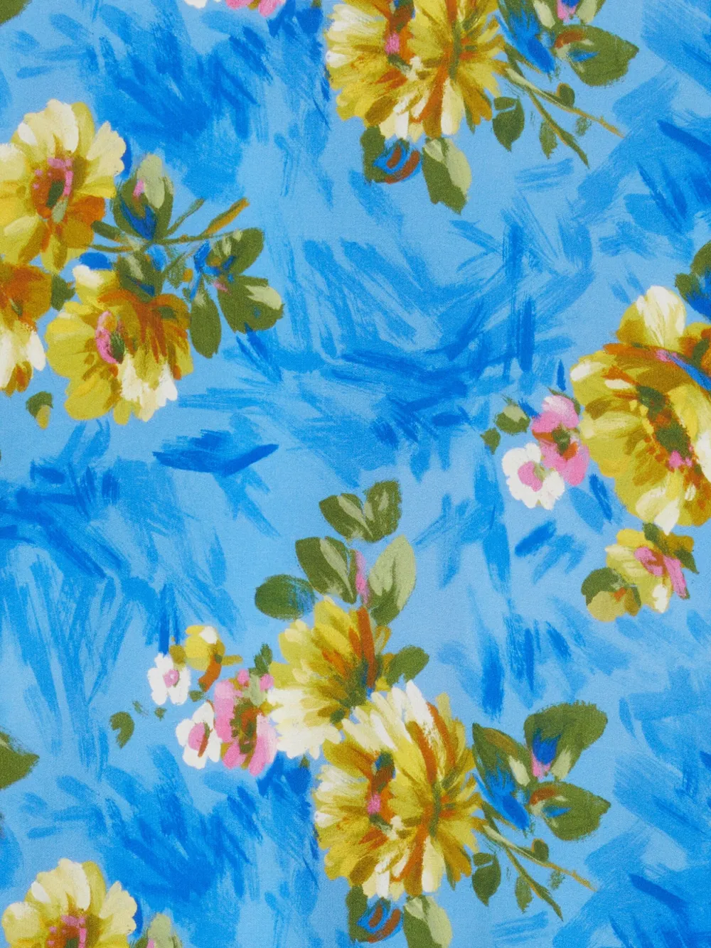 La DoubleJ Maxi-jurk met bloemenprint en lange mouwen Blauw